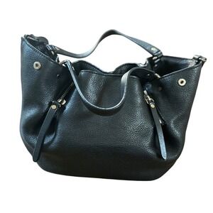 Burberry Maidstone Brit Grained Black Pebble Shoulder Bag